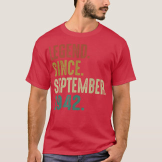 Förklaring sedan september 1942 Vintage 80 födelse T Shirt