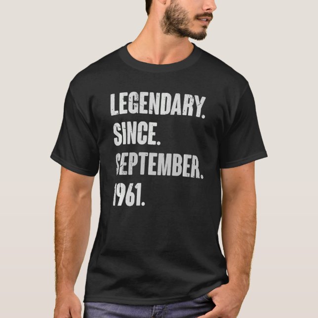 Förklaring sedan september 1961 61 år gammal 61 år t shirt (Framsida)