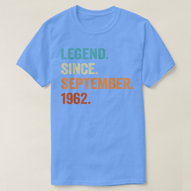 Förklaring sedan september 1962 60 födelsedagspres t shirt (Design framsida)