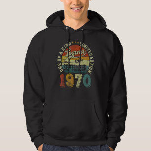 Förklaring sedan september 1970 52 år gammal 52:a hoodie