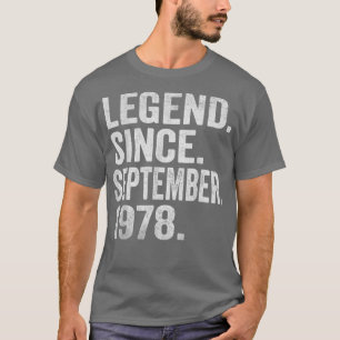 Förklaring sedan september 1978 44 år gammal 44:e t shirt