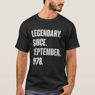 Förklaring sedan september 1978 44 år gammal 44:e t shirt