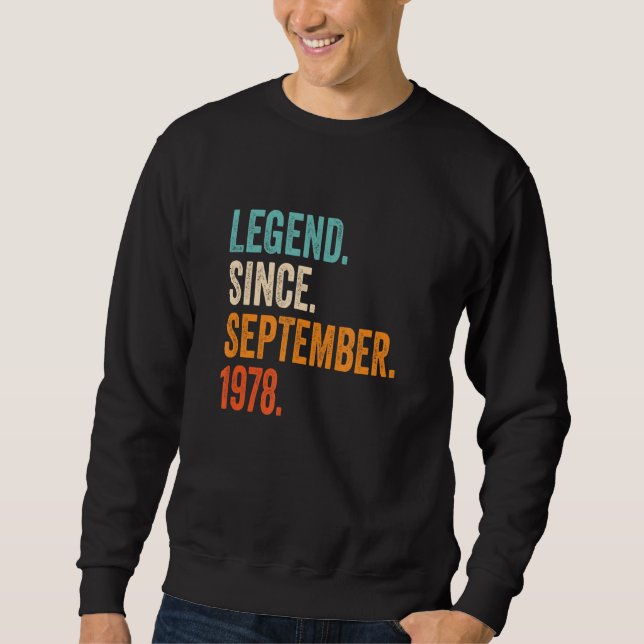 Förklaring sedan september 1978 44:e födelsedagen lång ärmad tröja (Framsida)