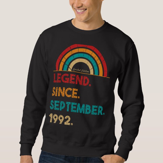 Förklaring sedan september 1992 30års födelsedag f lång ärmad tröja (Framsida)