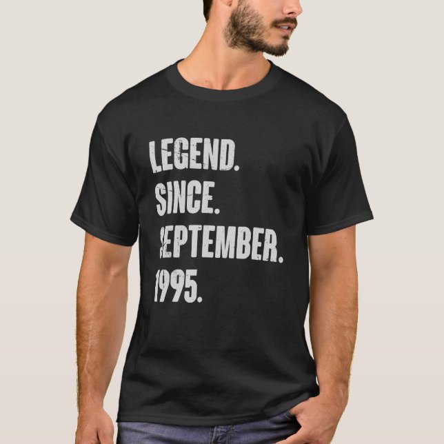 Förklaring sedan september 1995 27 år gammal 27:e  t shirt (Framsida)