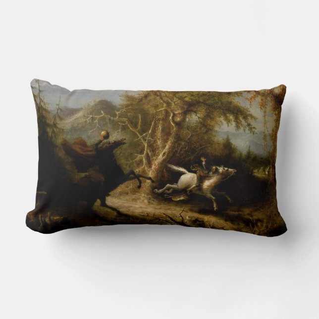 Förklaring till den häftlösa hästseman Halloween G Lumbarkudde (Framsida)