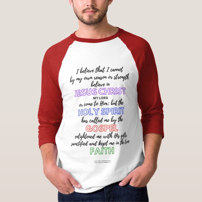 Förklaring till Luthers tredje artikel T Shirt (Framsida)