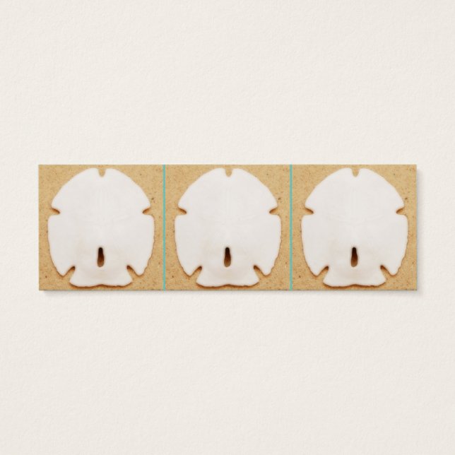 Förklaring till Sand Dollar Bookmark Litet Visitkort (Baksidan)