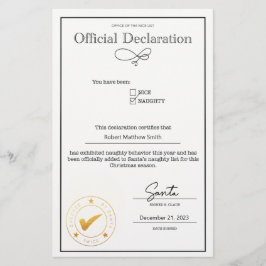 Förklaring till Santa Naughty List Editable