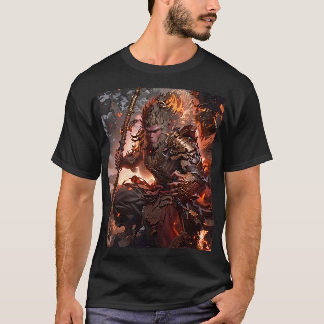 Förklaring till svart myt wukong t shirt (Framsida)