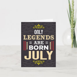 Förklaringar Born från juli-födelsedagskort Kort