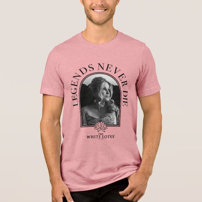 Förklaringar dör aldrig - den vita lotus t shirt (Framsida)