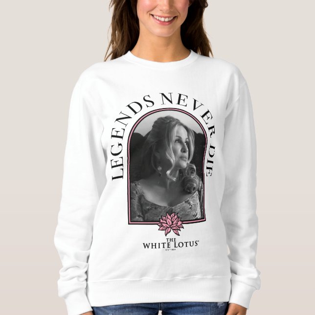 Förklaringar dör aldrig - den vita lotus t shirt (Framsida)