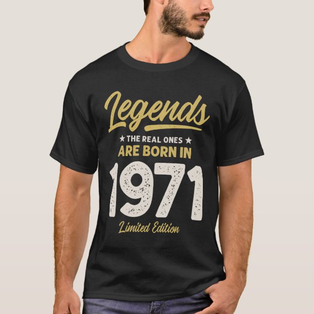 Förklaringar födda 1971 - 51:a födelsedag Retro Cl T Shirt (Framsida)