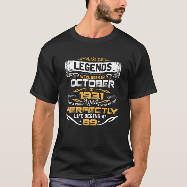 Förklaringar födda i OKTOBER 1931 89th Fantastisk  T Shirt (Framsida)