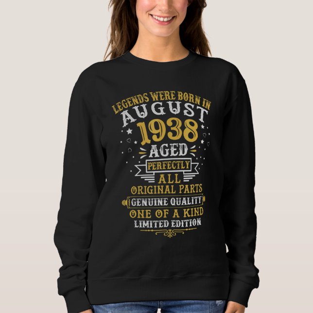 Förklaringar föddes i augusti 1938 84 år gamla 84  t shirt (Framsida)