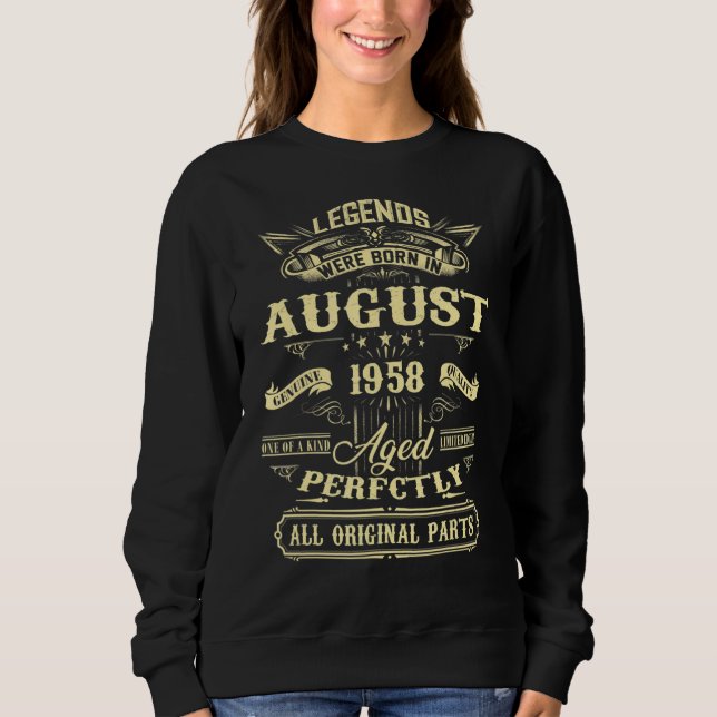 Förklaringar föddes i augusti 1958 64:e födelsedag t shirt (Framsida)