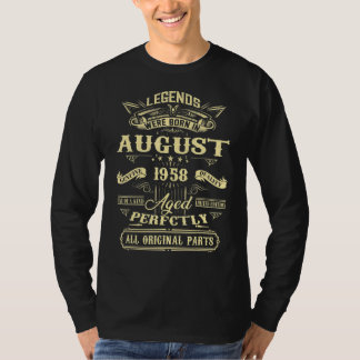 Förklaringar föddes i augusti 1958 64:e födelsedag t shirt