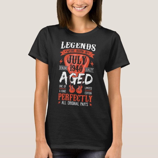 Förklaringar föddes i juli 1940 Gitarr Plektrum Gu T Shirt (Framsida)