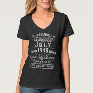 Förklaringar föddes i juli 1948 74:e födelsedagen t shirt