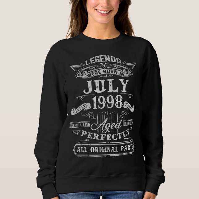 Förklaringar föddes i juli 1998 24:e födelsedagen  t shirt (Framsida)