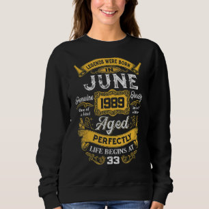 Förklaringar föddes i juni 1989 33:e födelsedagen t shirt