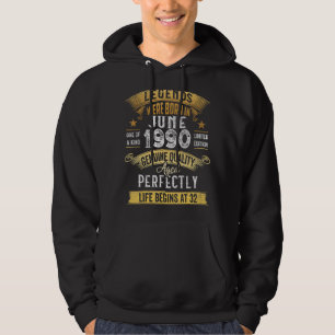 Förklaringar föddes i juni 1990 32 år gamla 32 år hoodie