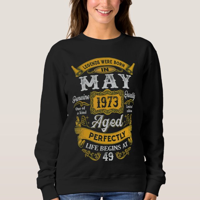 Förklaringar föddes i maj 1973 49:e karantänfågeln t shirt (Framsida)