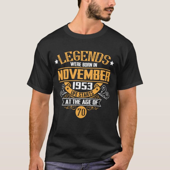 Förklaringar föddes i november 1953 t shirt (Framsida)
