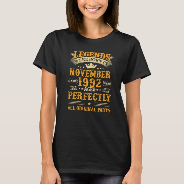 Förklaringar föddes i november 1992 30 år gamla 30 t shirt (Framsida)