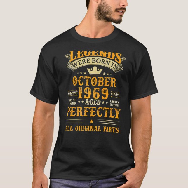 Förklaringar föddes i oktober 1969 53 år gamla 53  t shirt (Framsida)