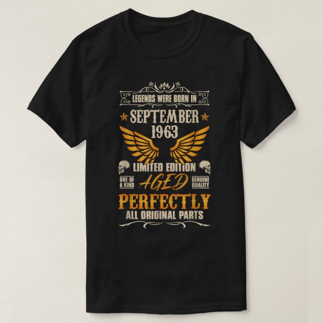 Förklaringar föddes i september 1963 - Sten Biker  T Shirt (Design framsida)