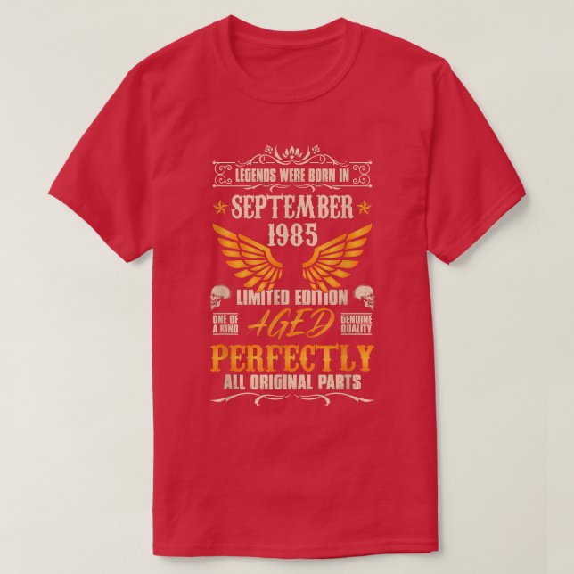 Förklaringar föddes i september 1985 - Sten Biker  T Shirt (Design framsida)