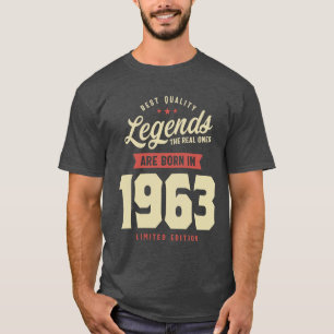 Förklaringar föds 1963 60:e födelsedagen t shirt