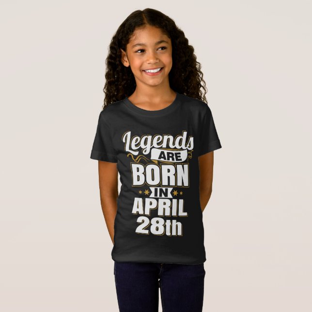 Förklaringar föds i april 28 t shirt (Hel framsida)