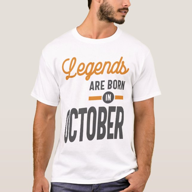 Förklaringar föds på födelsedagen i oktober t shirt (Framsida)