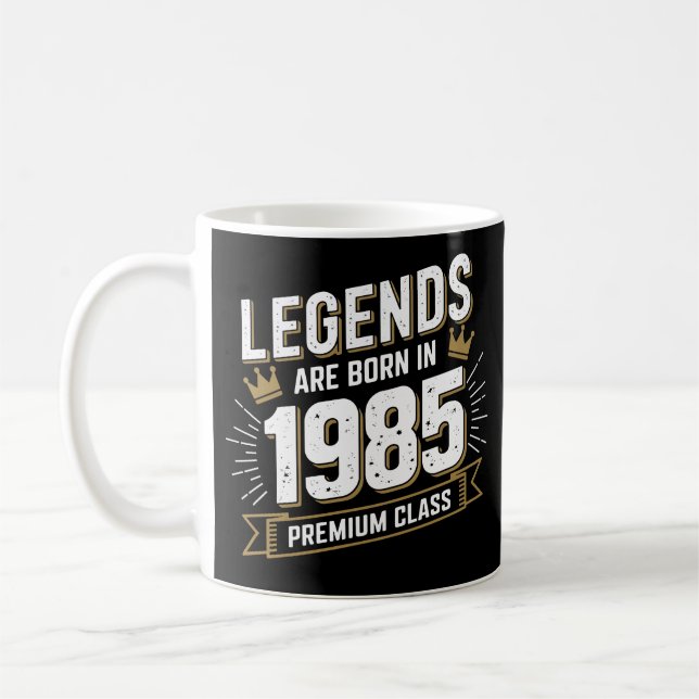 Förklaringar föds upp 1985 - Premium Birthday Gift Kaffemugg (Vänster)