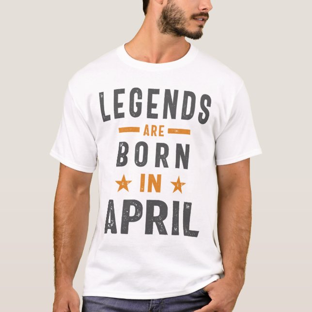 Förklaringar föds upp i april på födelsedagen t shirt (Framsida)