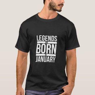 Förklaringar föds upp i januari födelsedag t shirt