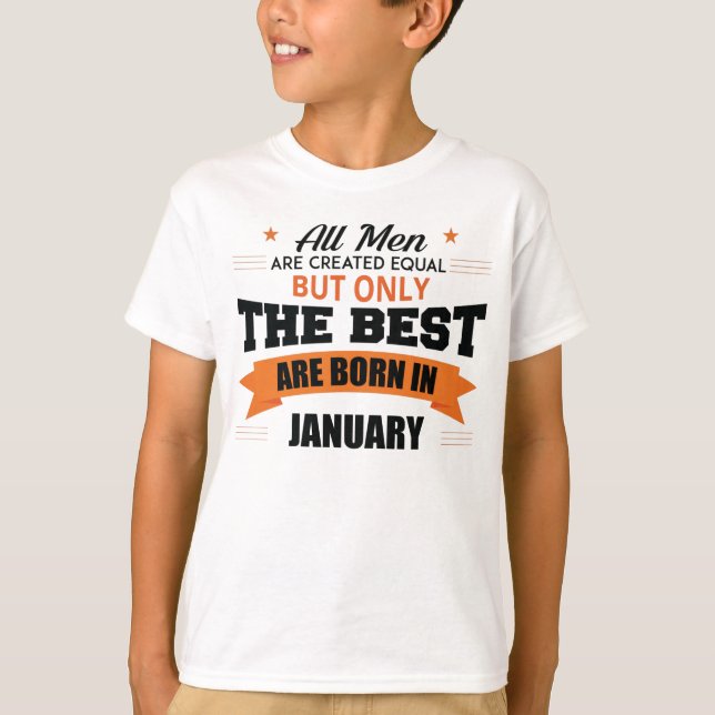 Förklaringar föds upp i januari t shirt (Framsida)
