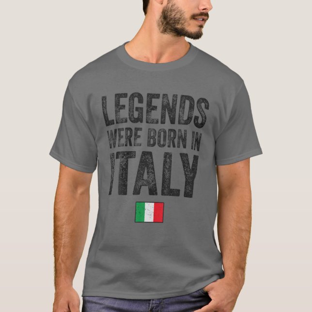 Förklaringar har fötts i Italien i italienska Flag T Shirt (Framsida)