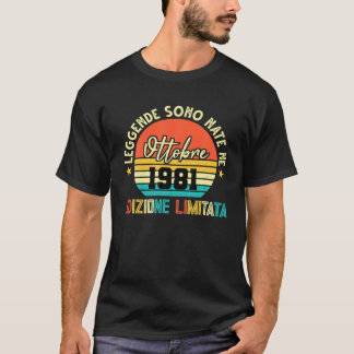 Förklaringar som jag föddes i oktober 1981 40 föde t shirt