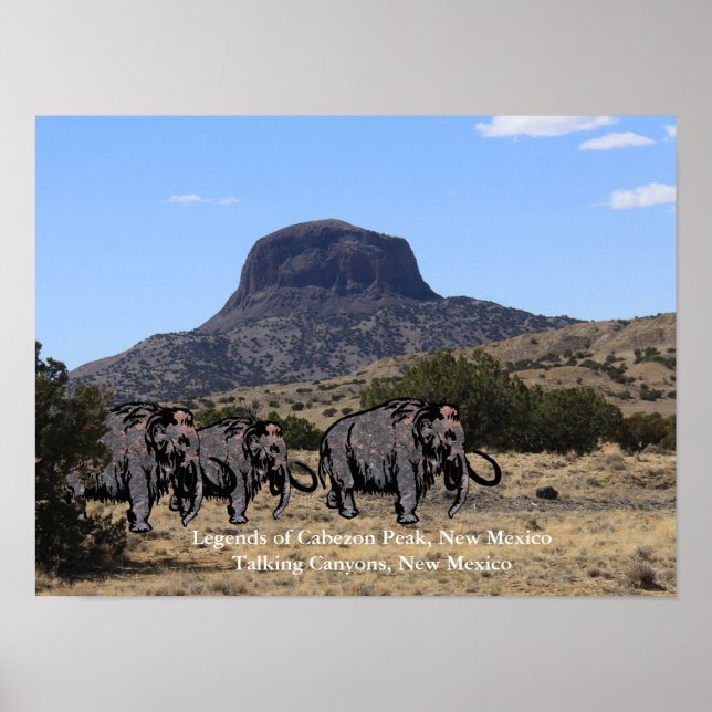 Förklaringar till Cabezons topp, New mexico Poster (Framsidan)