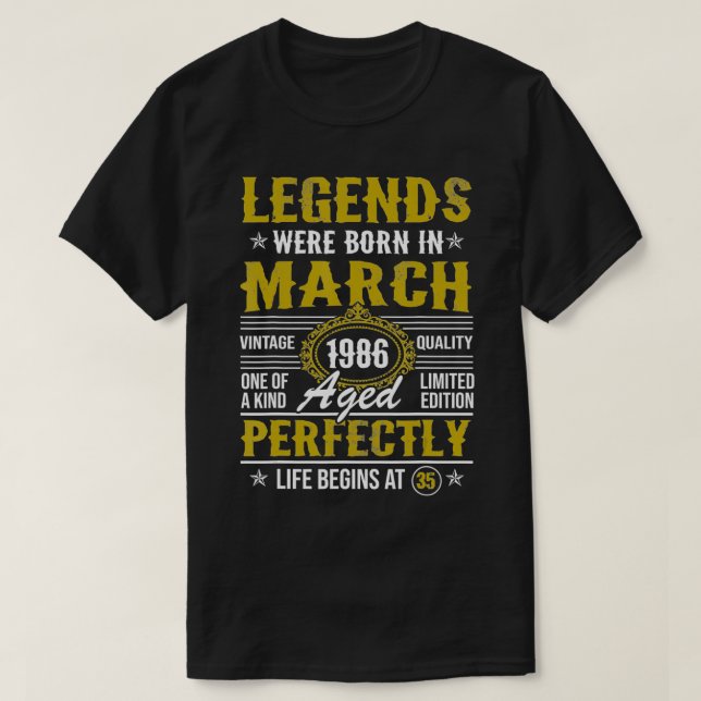 Förklaringar vid födseln i mars 1986 35e Åldras Bi T Shirt (Design framsida)