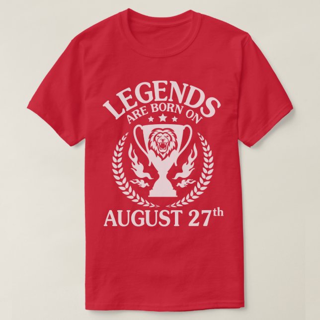 Förklaringarna är födda den 27 augusti-27 augusti  t shirt (Design framsida)