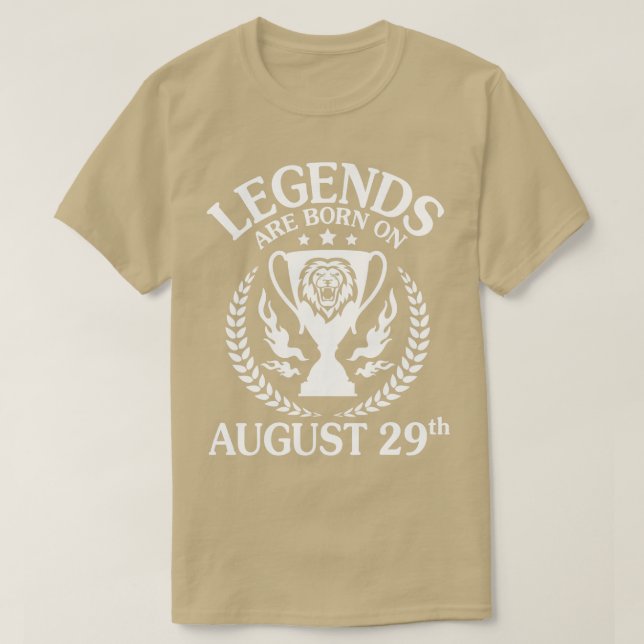 Förklaringarna är födda den 29 augusti-29 augusti  t shirt (Design framsida)