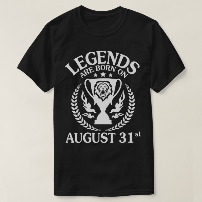 Förklaringarna är födda den 31 augusti-31 augusti  t shirt (Design framsida)