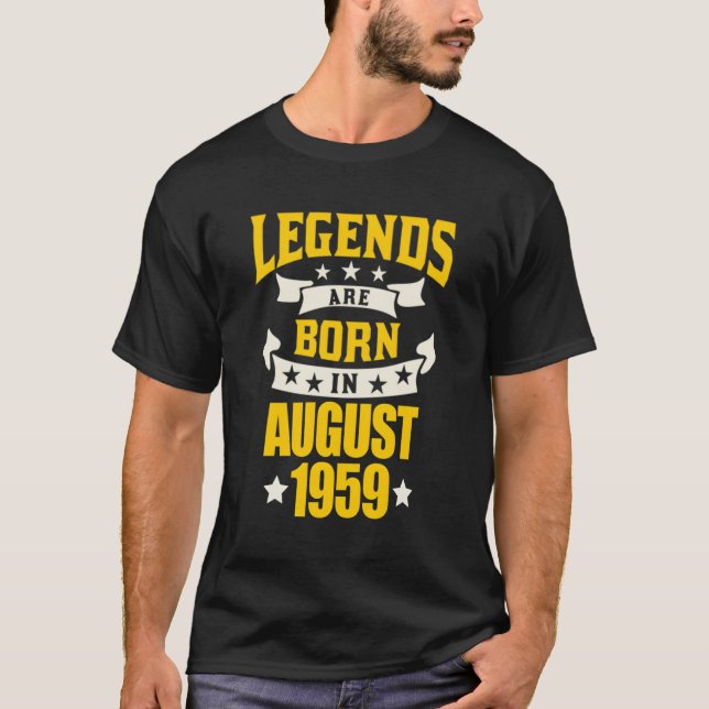 Förklaringarna är födda i augusti 1959 t shirt (Framsida)