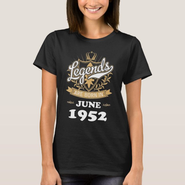 Förklaringarna är födda i juni 1952 t shirt (Framsida)