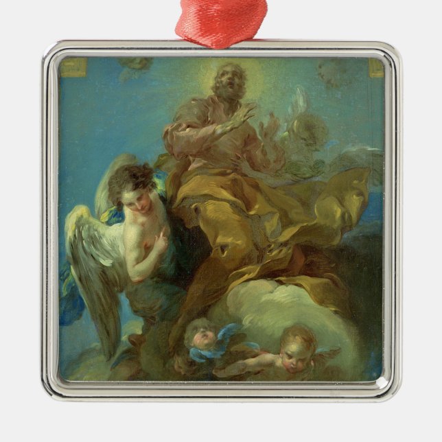 Förklaringen av St. Isidor Julgransprydnad Metall (Framsidan)